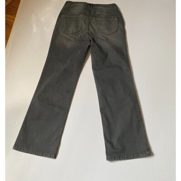 Democracy Women’s Cropped Barely Bootcut Jeans High Rise Size 2 Faded Black - Picture 15 of 16